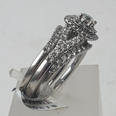 LADIES 14CT DIAMOND - 3 PIECE RING SET - 8.0GMS Ring Size O / 7.5 US