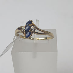 LADIES 9CT DIAMOND RING 1.7GMS Ring Size Q / 8.5 US