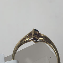 LADIES 9CT DIAMOND RING 1.7GMS Ring Size Q / 8.5 US