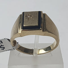 MENS 9CT DIASMOND RING 6.0GMS Ring Size S / 9.5 US