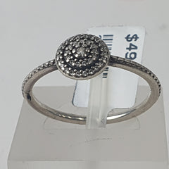 PANDORA SILVER CZ RING -  Ring Size P / 8 US