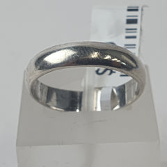 UNISEX SILVER BAND  Ring Size Q / 8.5 US