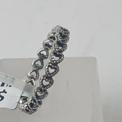 LADIES PANDORA SILVER RING -  Ring Size N / 7 US