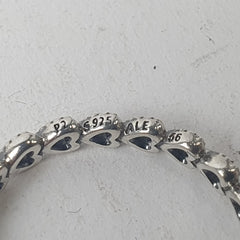 LADIES PANDORA SILVER RING -  Ring Size N / 7 US