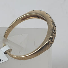 LADIES 9CT DIAMOND RING 2.7GMS Ring Size R / 9 US