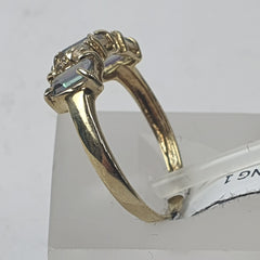 LADIES 9CT CZ RING 1.5GMS Ring Size M / 7 US