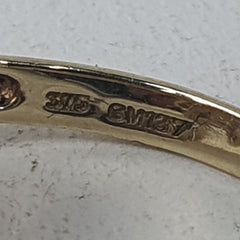 LADIES 9CT DIAMOND RING 2.6GMS Ring Size N / 7 US