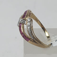 LADIES 10CT DIAMOND RING 2.2GMS Ring Size P / 8 US