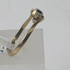 LADIES 9CT CZ RING 1.7GMS Ring Size P / 7.5 US