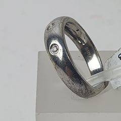 UNISEX 9CT DIAMOND RING 3.0GMS Ring Size L / 6.5 US