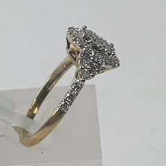 LADIES 9CT DIAMOND RING 2.6GMS Ring Size O / 7.5 US