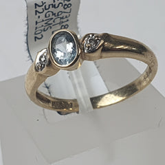 LADIES 9CT DIAMOND RING 2.5GMS Ring Size Q 1/2 / 8.5 US