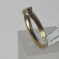 LADIES 9CT DIAMOND RING 2.5GMS Ring Size Q 1/2 / 8.5 US