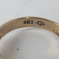 LADIES 9CT DIAMOND RING 2.6GMS Ring Size J / 5 US