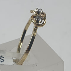 LADIES 9CT DIAMOND RING 2.0GMS Ring Size P 1/2 / 8.5 US