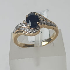 LADIES 9CT DIAMOND RING 3.0GMS Ring Size L / 6 US