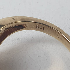 LADIES 9CT DIAMOND RING 3.0GMS Ring Size L / 6 US