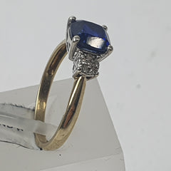 LADIES 9CT DIAMOND RING 2.4GMS Ring Size N / 7 US