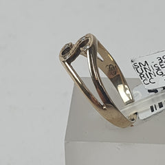 UNISEX 9CT DIAMOND S RING 2.3GMS Ring Size P / 8.5 US