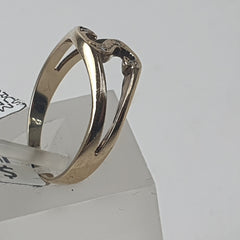 UNISEX 9CT DIAMOND S RING 2.3GMS Ring Size P / 8.5 US