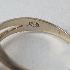 UNISEX 9CT DIAMOND S RING 2.3GMS Ring Size P / 8.5 US