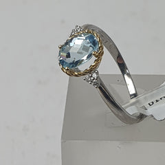 LADIES 14CT DIAMOND RING 2.0GMS Ring Size Q / 8.5 US