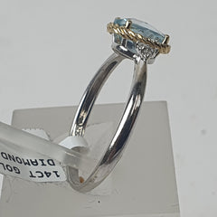 LADIES 14CT DIAMOND RING 2.0GMS Ring Size Q / 8.5 US