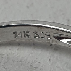 LADIES 14CT DIAMOND RING 2.0GMS Ring Size Q / 8.5 US