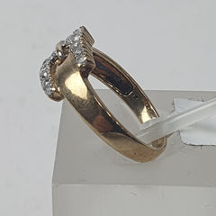 LADIES 9CT CZ BELT RING 2.5GMS Ring Size L / 6.5 US
