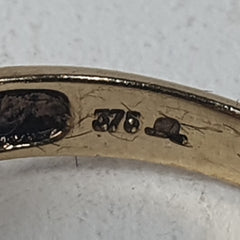LADIES 9CT CZ BELT RING 2.5GMS Ring Size L / 6.5 US