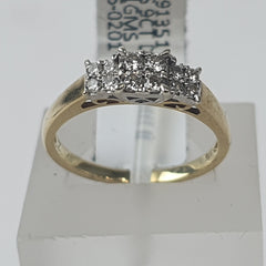 LADIES 9CT DIAMOND RING 2.1GMS Ring Size L / 6 US