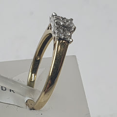 LADIES 9CT DIAMOND RING 2.1GMS Ring Size L / 6 US