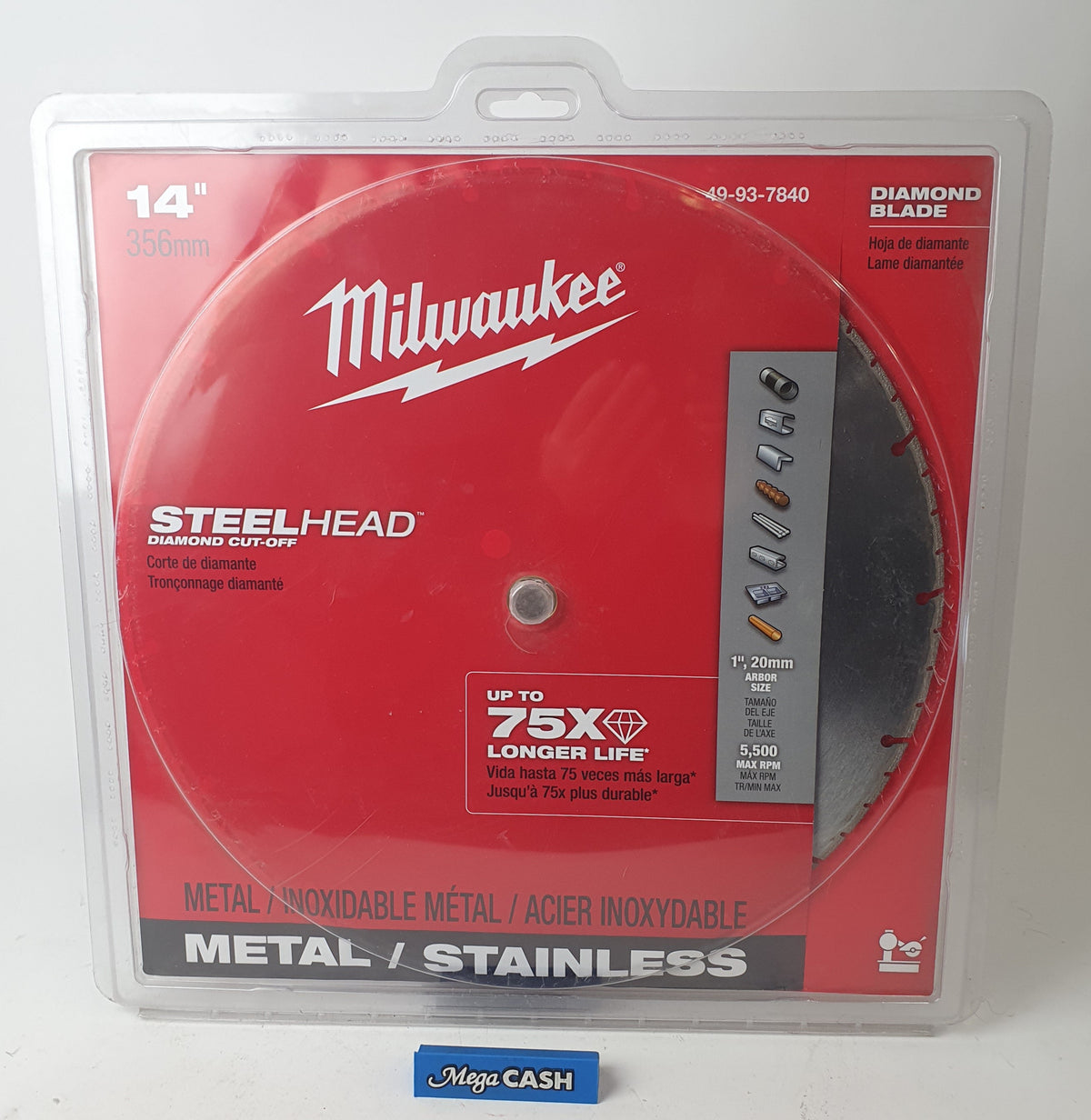 MILWAUKEE DIAMOND BLADE 49-93-7840 - 14" / 356mm