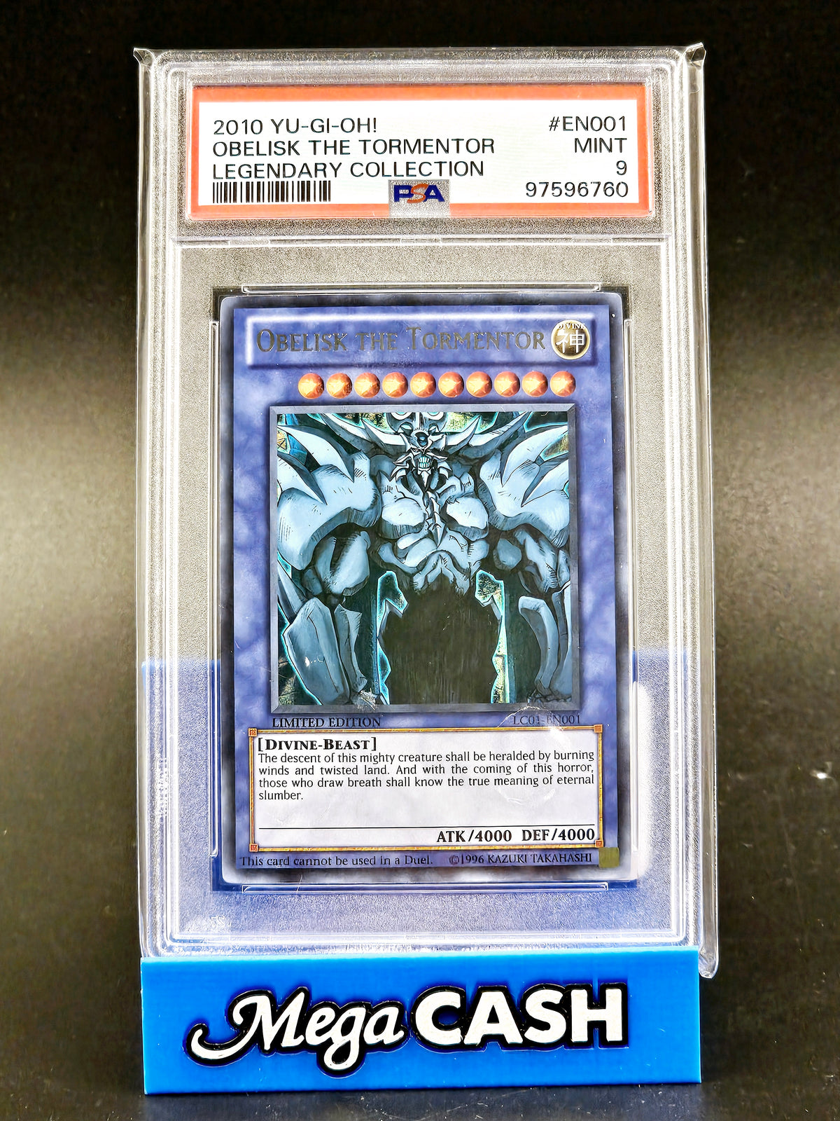 Yu Gi Oh! 2010 Obelisk The Tormentor LC01-EN001 PSA 9
