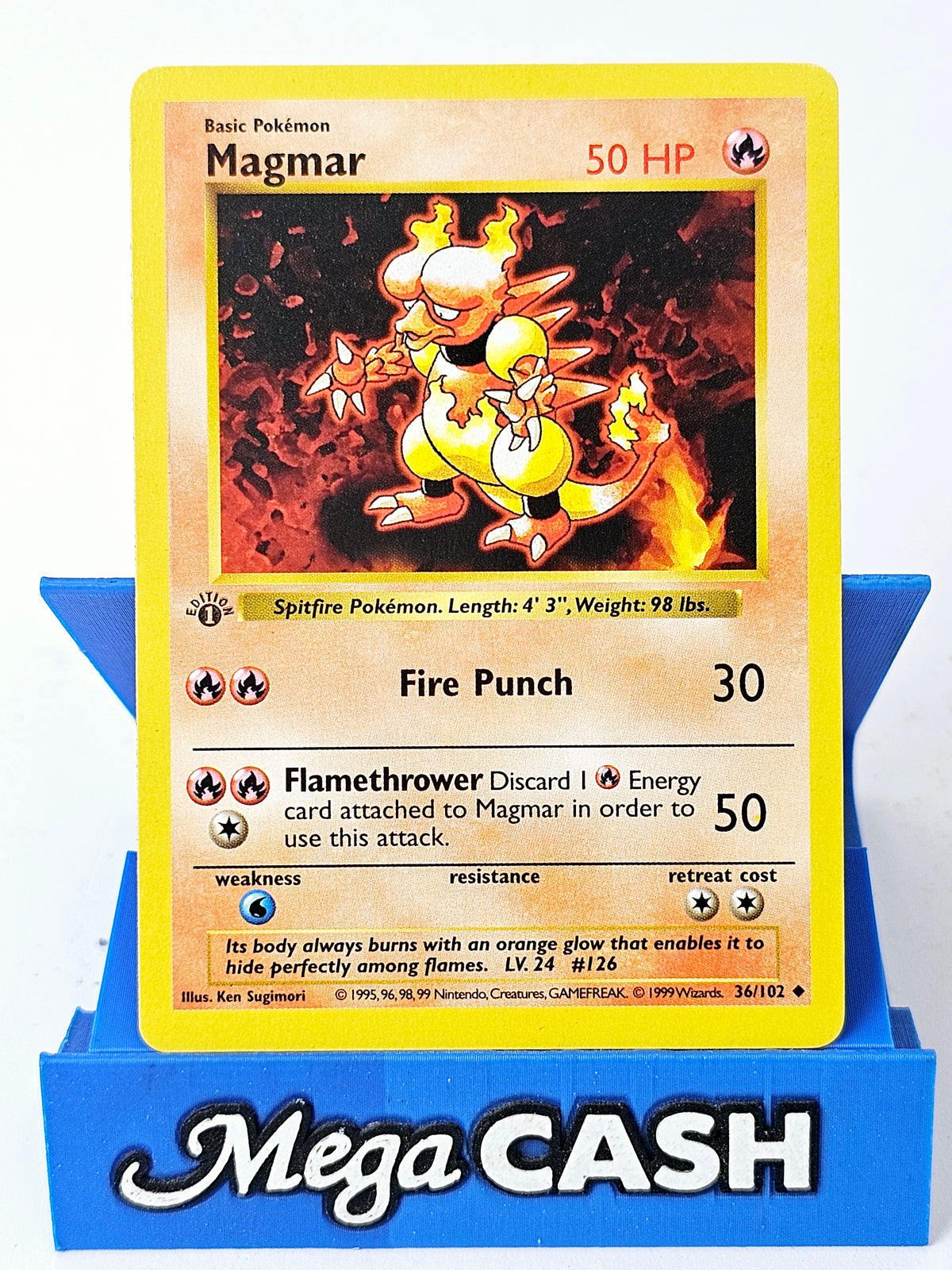 Magmar 36/102 First 1st Edition Shadowless Base Set 1999 NM