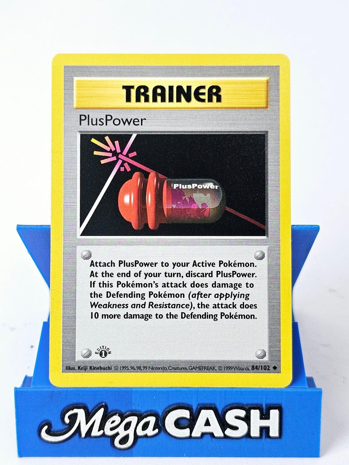 PlusPower 84/102 First 1st Edition Shadowless Base Set 1999 NM