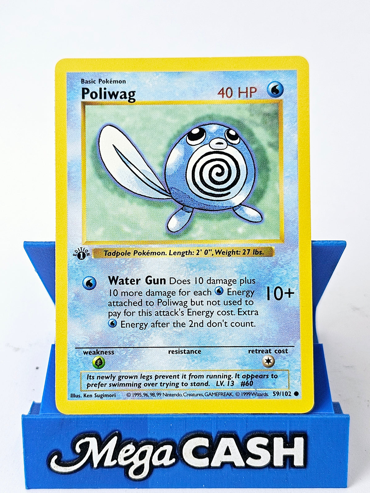 Poliwag 59/102 First 1st Edition Shadowless Base Set 1999 NM