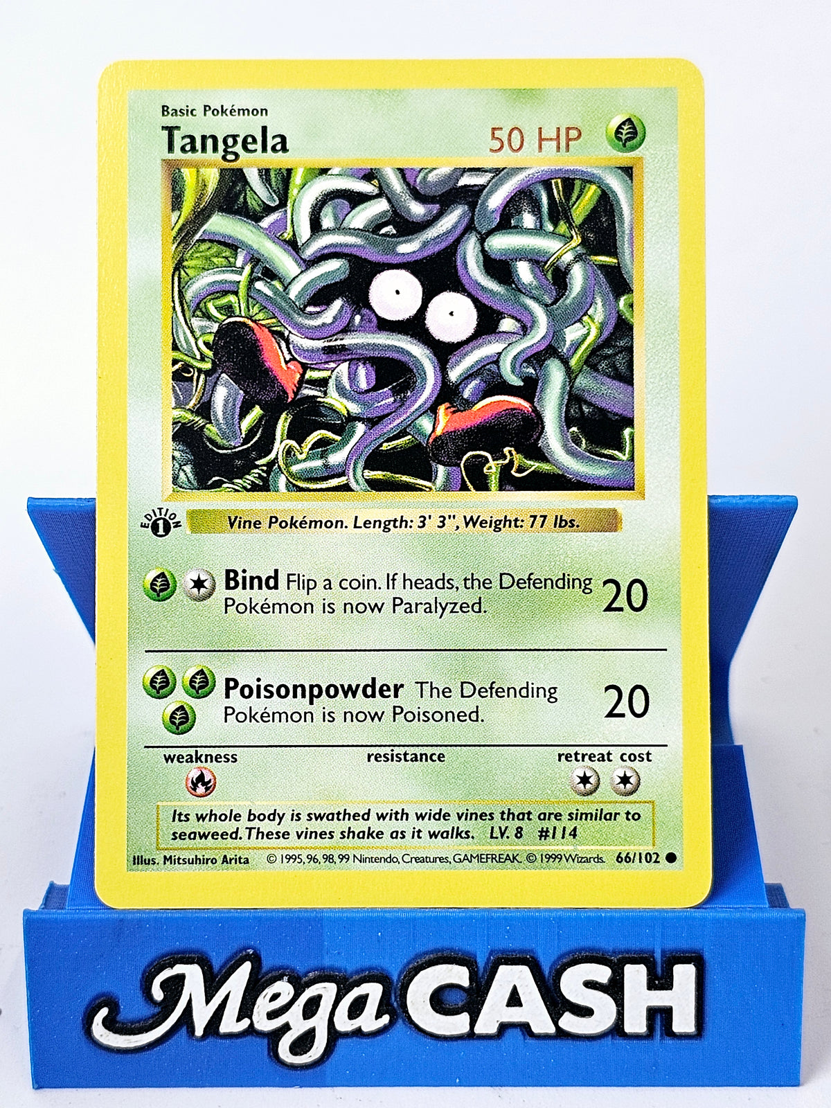 Tangela 66/102 First 1st Edition Shadowless Base Set 1999 NM