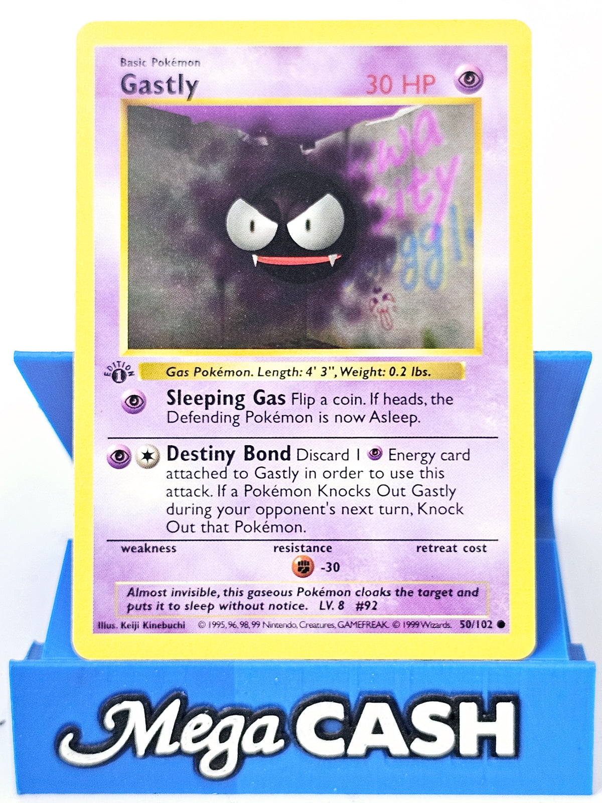 Gastly 50/102 First 1st Edition Shadowless Base Set 1999 NM
