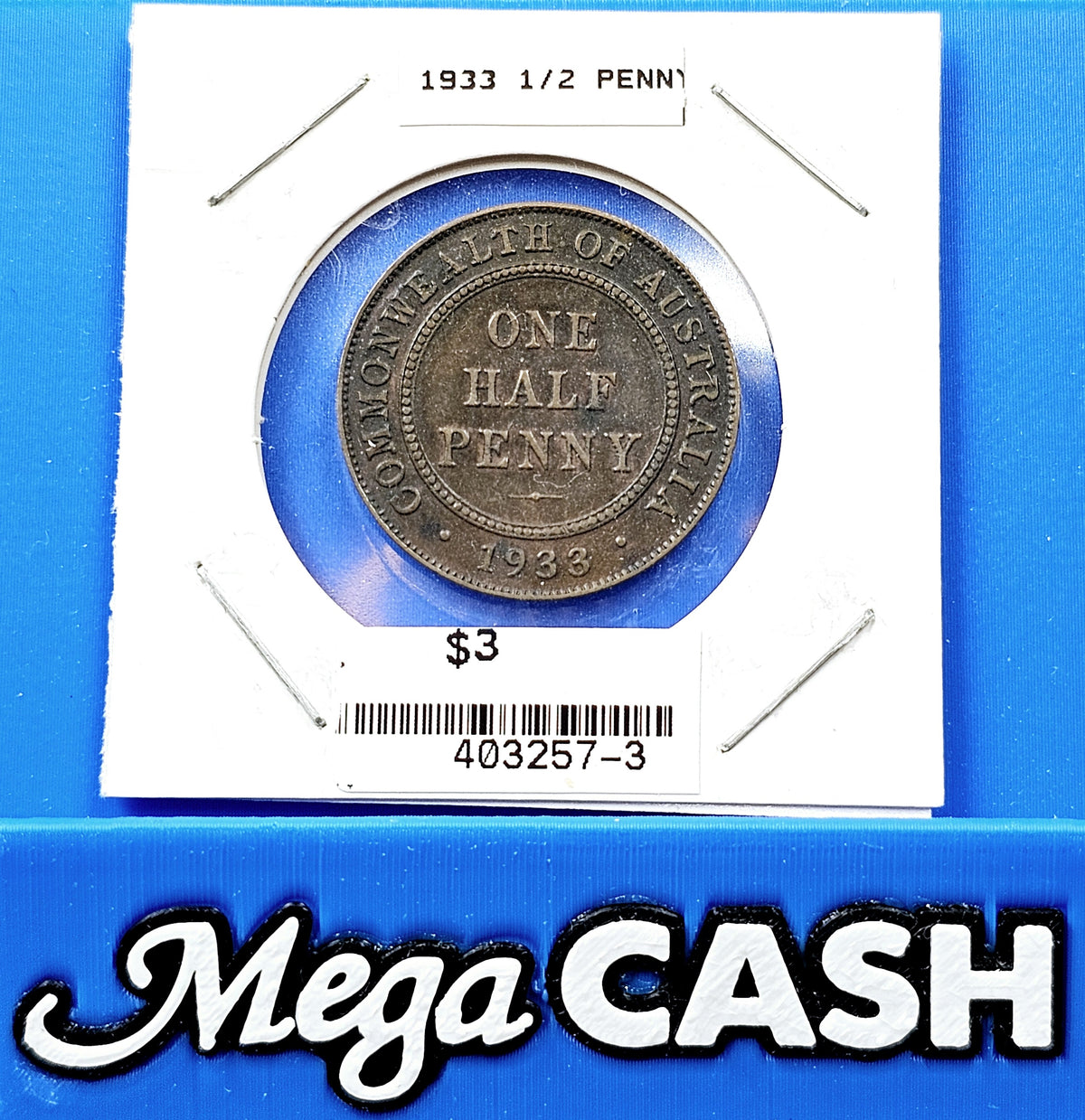 Australia 1933 One Half 1 1/2 Penny
