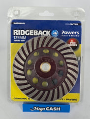 Ridgeback - PGCT125 - Diamond Turbo Style Concrete Grinding Cup-125mm