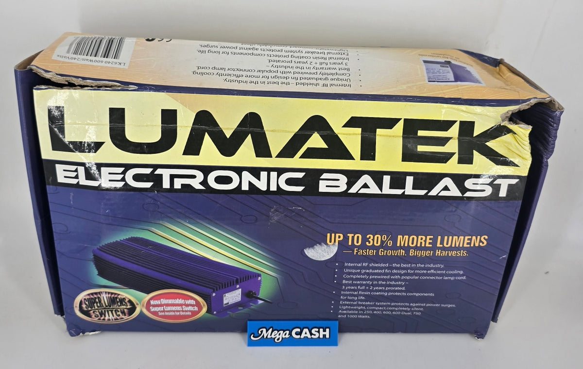 LUMATEK DIGITAL DIMMABLE HPS & MH BALLAST - 400W - HYDROPONIC