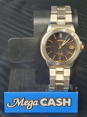 MENS - SEIKO ANALOGUE WATCH - V742-8119 - STEEL BAND