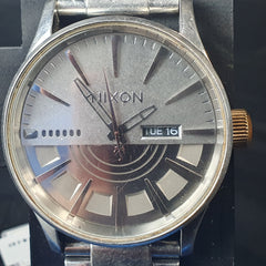MENS - NIXON - ANALOGUE WATCH - STAR WARS - SENTRY SS - SILVER STEEL BAND