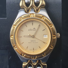 UNISEX - ELLESSE - ANALOGUE WATCH - 03-0043 - SILVER/GOLD STAINLESS STEEL BAND
