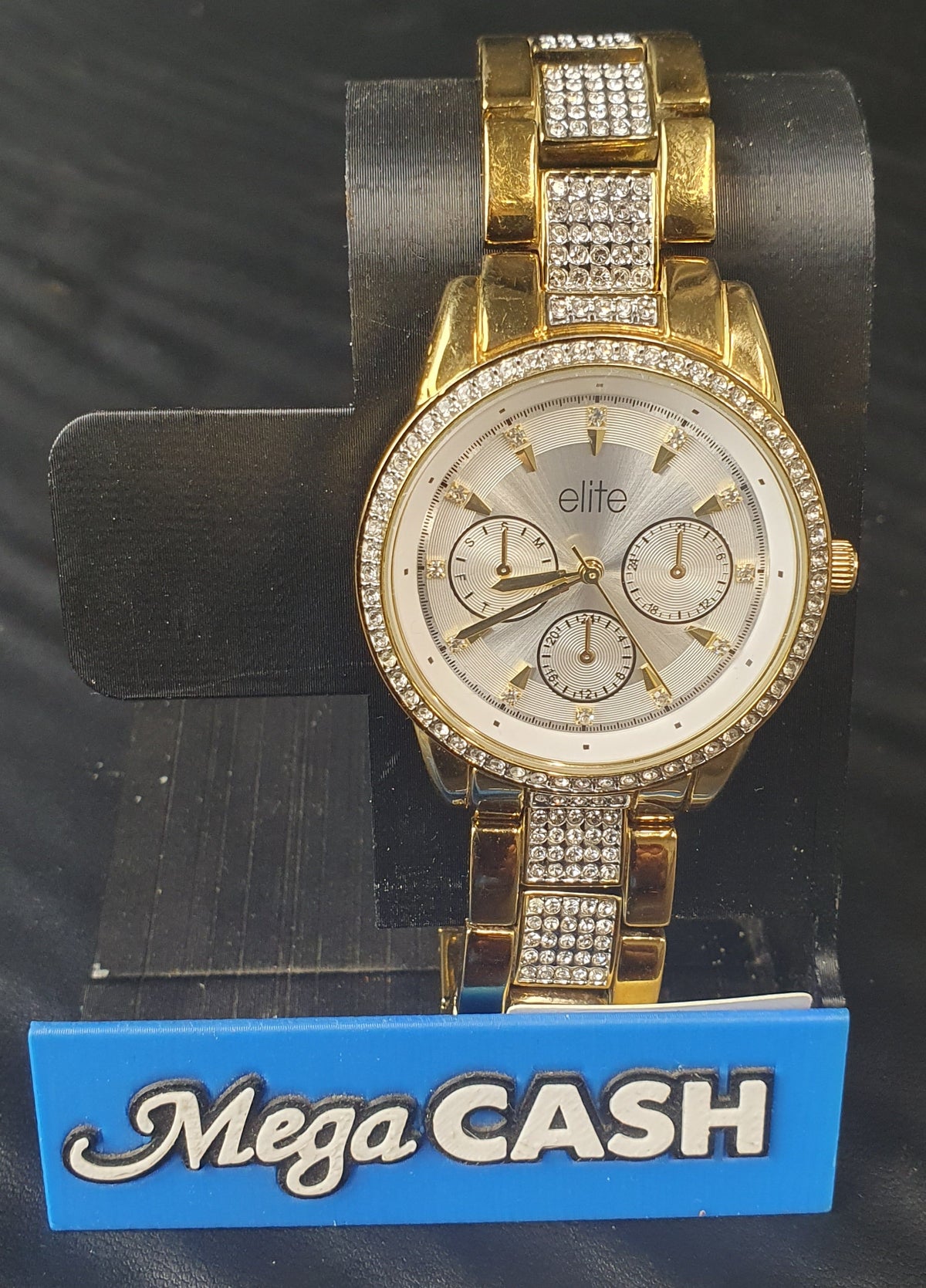 LADIES - ELITE - ANALGUE WATCH - 5088658 - GOLD STEEL BAND