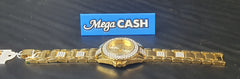 LADIES - ELITE - ANALOGUE WATCH - 5088666 - GOLD STEEL BAND