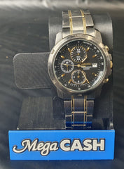 MENS - SIEKO - ANALOGUE WATCH - 7192-0BF0 - BLACK  STAINLESS STEEL  BAND