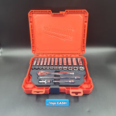 MILWAUKEE - 1/4" Drive 28pc Ratchet & Socket Set - Metric - 48-22-9504