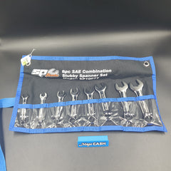 SPC TOOLS SPANNER SET - SP10077 - 8PC - SAE STUBBY SPANNER COMBO